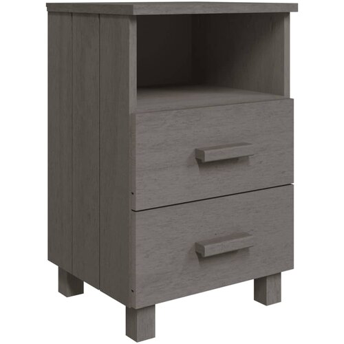 Maison Chic Nočna omarica - Nočna miza HAMAR svetlo siva 40x35x62 cm trdna borovina, (21690205) Cene