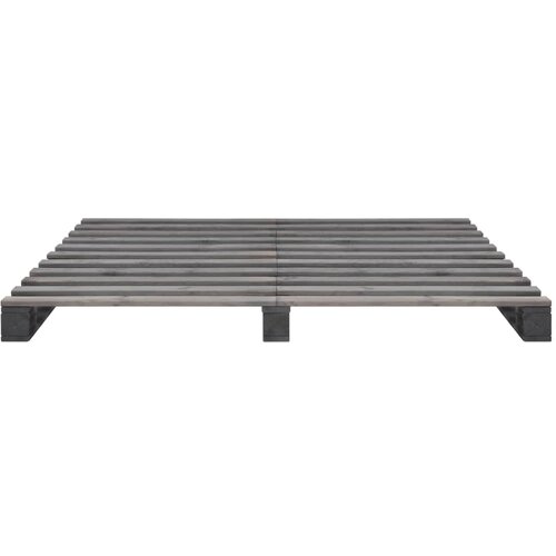  Okvir za krevet od paleta od masivne borovine sivi 200 x 200 cm Slike