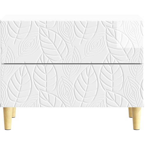  Noćni ormarić Bijela visokog sjaja 62 x 34,5 x 48 cm Slike