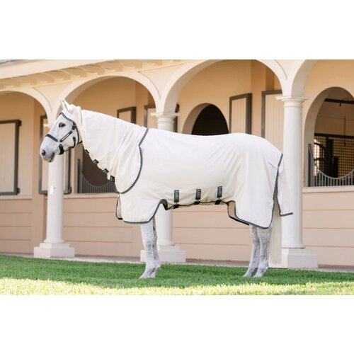 Horseware Ireland Rambo Hoody XL, Chalk / Hunter Green & Silver - 145 cm Cene