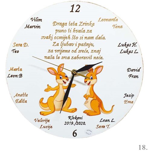  Personalizirani zidni satovi &ndash; Unikatni dar zahvalnosti za učiteljice i tete u vrtiću - 18. - 17916 Cijene