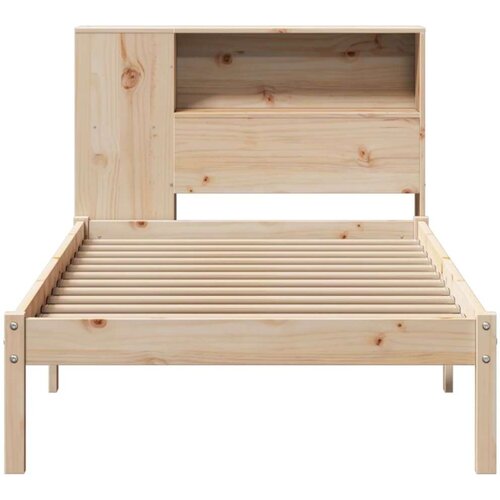 VidaXL Krevet s regalom za knjige bez madraca 75x190 cm borovina Slike