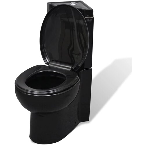 vidaXL kutna crna WC školjka od keramike Cijene