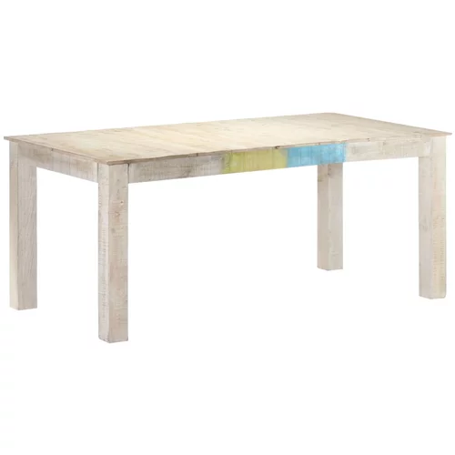  Blagovaonski stol bijeli 180x90x76 cm od masivnog drva manga