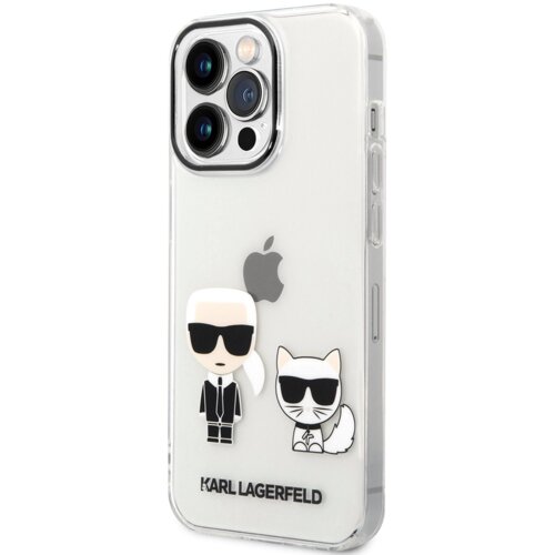 Karl Lagerfeld Originalen ovitek KLHCP14XCKTR za&amp;scaron;čita ovitek za iPhone 14 Pro Max prozoren - Full Bodies Slike
