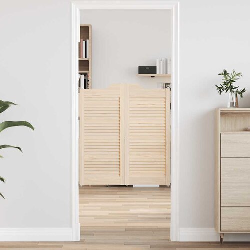 Furnova Swing Doors Louvred Design 2-Pair 90x80 cm masivni les bor, (21944556) Cene