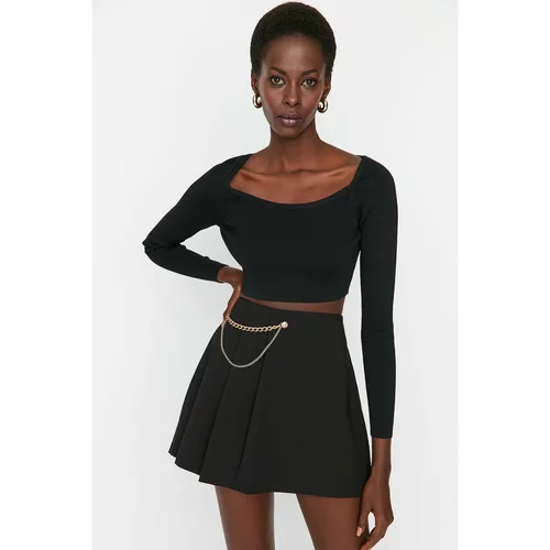 Trendyol Black Accessory Short Skirt