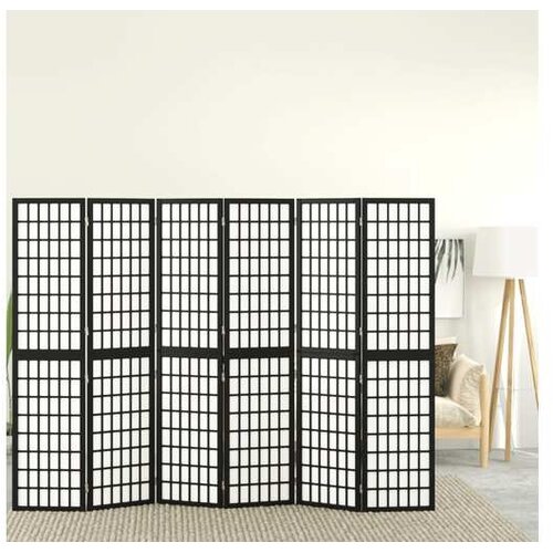  Sklopiva sobna pregrada 6 panela japanski stil 240x170 cm crna Cijene