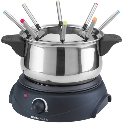 Silva pk-f 100 fondue inox-schwarz, 8 gabeln, 1400 watt Cene