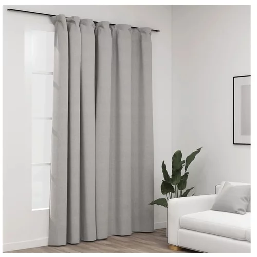  Zatemnitvena zavesa z obešali videz platna siva 290x245 cm