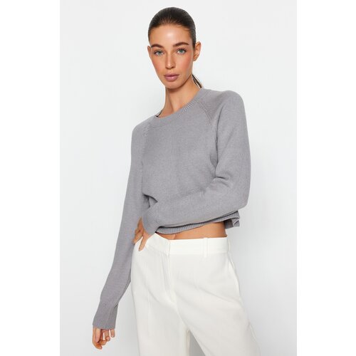 Trendyol Sweater - Gray - Regular fit Slike
