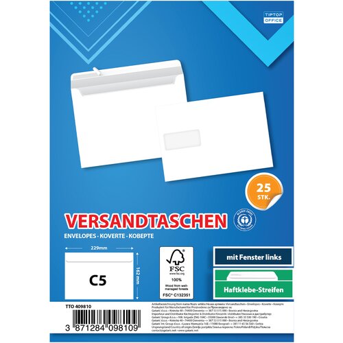 TTO Koverta C5 LP 25/1 Bijela Slike