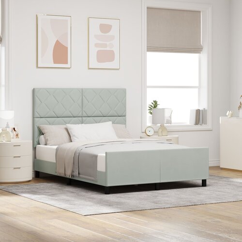 VidaXL Krevet Okvir Svjetlosiva 140x190 cm Bar&amp;scaron;un Slike