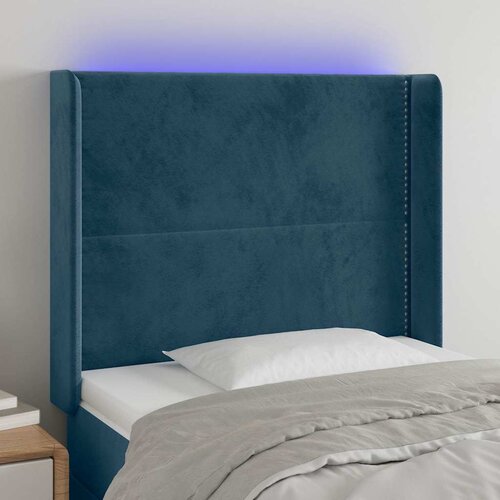  LED uzglavlje tamnoplavo 83x16x118/128 cm bar&scaron;unasto Cijene