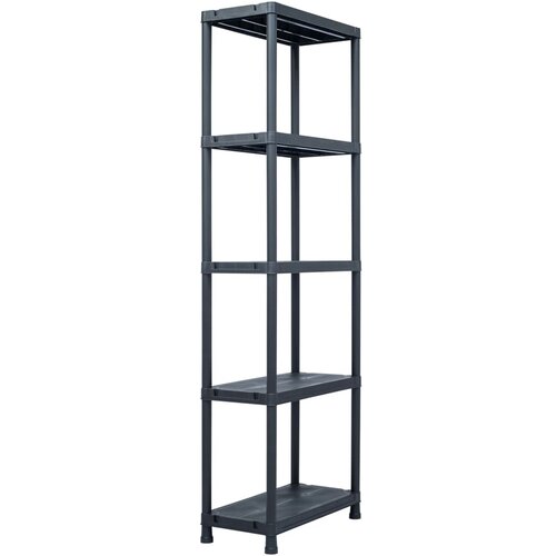  Stalak za pohranu crni 125 kg 60 x 30 x 180 cm plastični Cijene