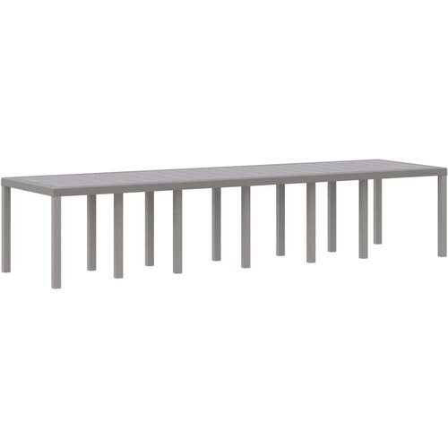  Vrtni set za objed 15 pcs Svijetlo siva, krem bijela Polt ratan Slike