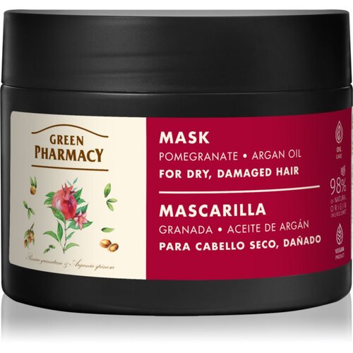 Green Pharmacy Argan Oil & Pomegranate Care Mask tretmanska maska za oštećenu kosu 300 ml Cene