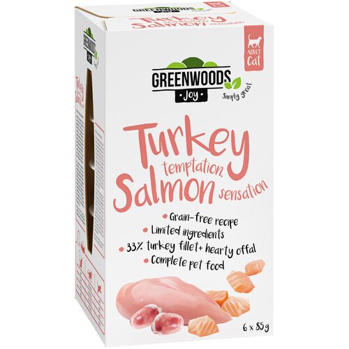 Greenwoods Joy puranji file z lososom Varčno pakiranje: 24 x 85 g Slike