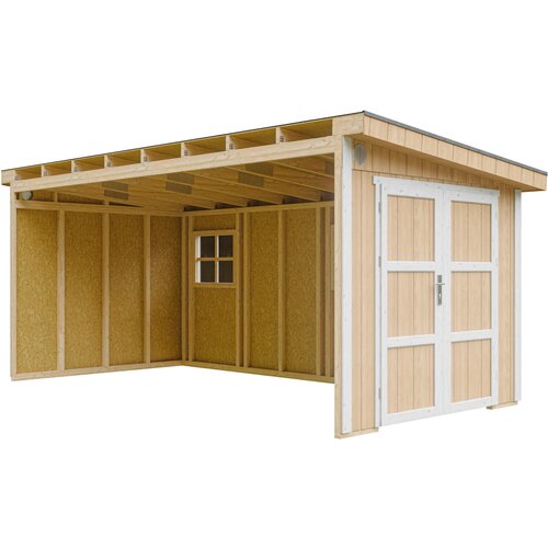 Timbela Vrtna hišica vrhunske kakovosti 11,47 m² - V231x248x530 cm - Brez tal in stranske stene - M940B-HARVEST HONEY, (5000117224) Cene