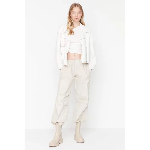Trendyol Beige Stopped Parachute Jeans