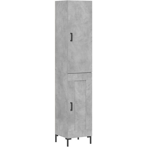 Maison Chic Visoka omara - Komoda - Predalnik betonsko siva 34,5x34x180 cm inženirski les, (21719959) Slike