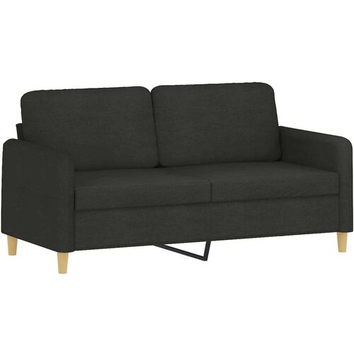  3-dijelni set sofa s jastucima crni od mikrovlakana Slike