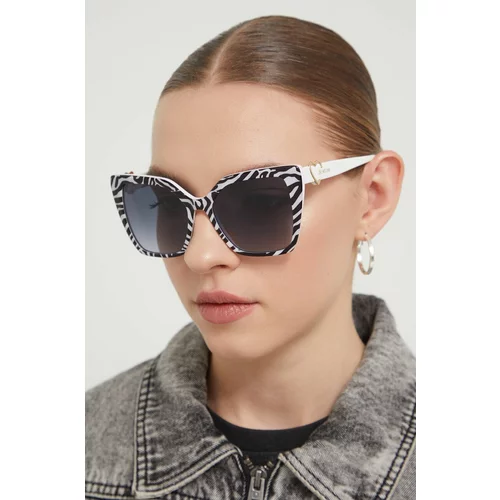 Love Moschino Sončna očala ženski, bela barva