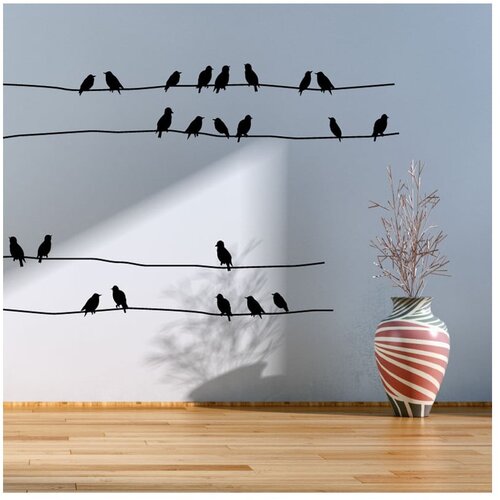 Ambiance set naljepnica Starlings On Cable Slike