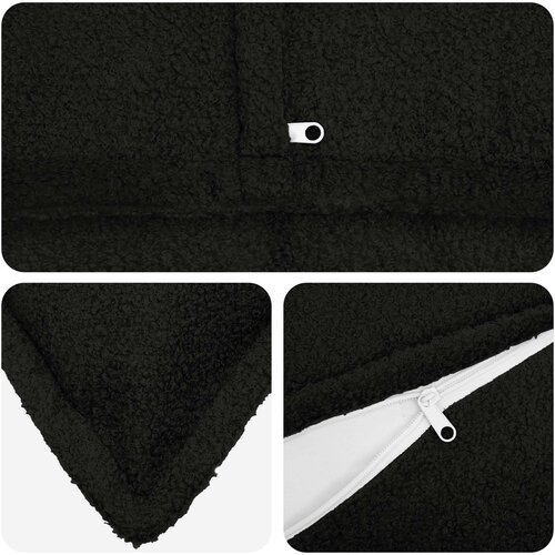  Presvlaka za jastuk 6 pcs HOUTEN Crna 80 x 80 cm Boucl&amp;eacute; Slike