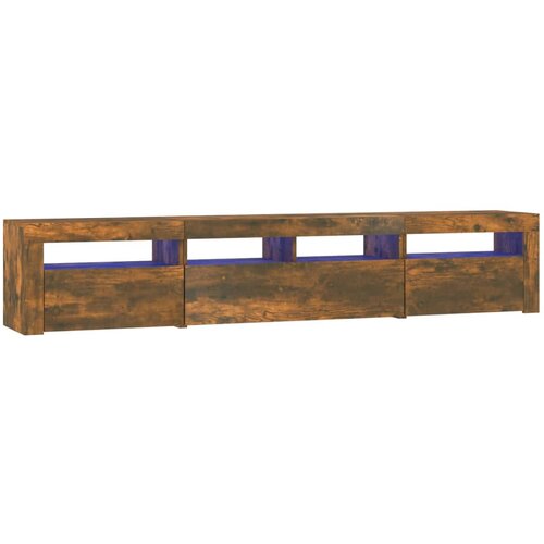 Maison Chic TV omarica - TV stojalo - Televizijska omarica z LED lučkami dimljeni hrast 210x35x40 cm, (21701260) Cene
