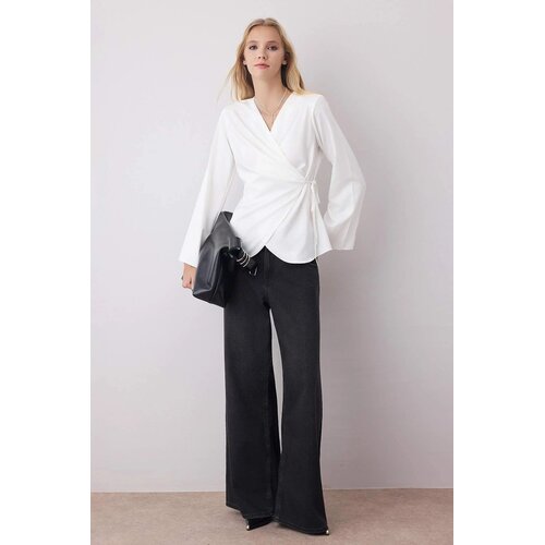 TRENDYOLMILLA ženska bluza Twoaw26Bz00052, bela Cene