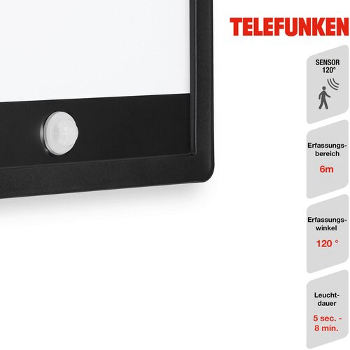 Lesnina XXXL Telefunken 313805TF-LED Spoljna svetiljka sa senzorom LED/15W/230V IP44 Slike