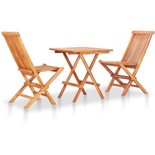  3-dijelni sklopivi bistro set od masivne tikovine Cene