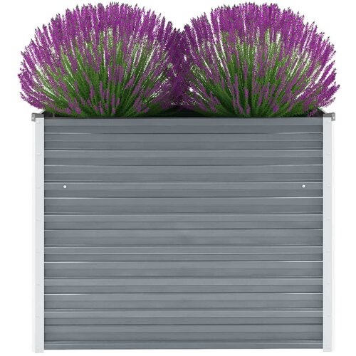 vidaXL Vrtna sadilica od pocinčanog čelika 100 x 40 x 77 cm siva Cijene