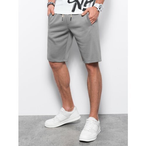 Ombre Men's short shorts with pockets - gray Cene