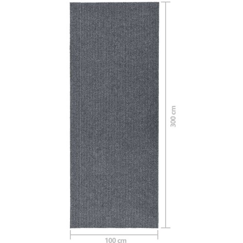 VidaXL Tepih tekač 100x300 cm siv Slike