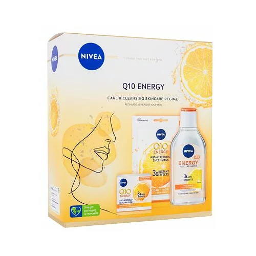 Nivea Q10 Energy Gift Set dnevna krema za lice 50 ml oštećena kutija za žene