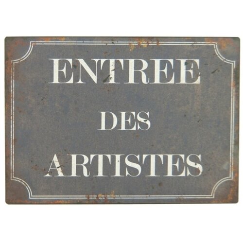 Antic Line Metalni znak Entree Des Artistes Cene
