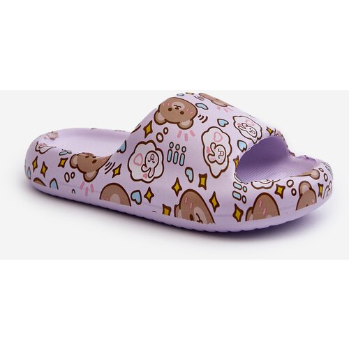 Boto FK1 Children's Lightweight Slippers with Bears Purple Evitrapa Cene