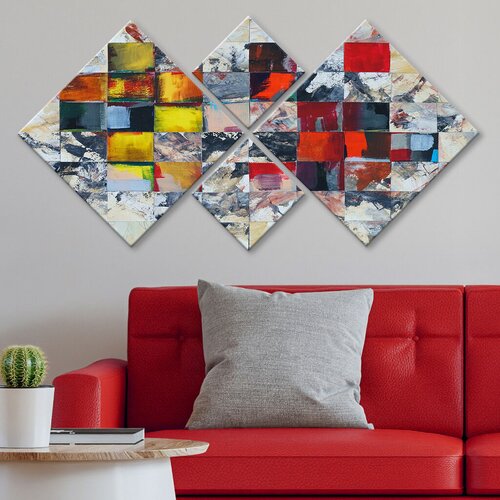 Wallity slika 4MDF1834682839, 60x115 cm, 4 dela Cene