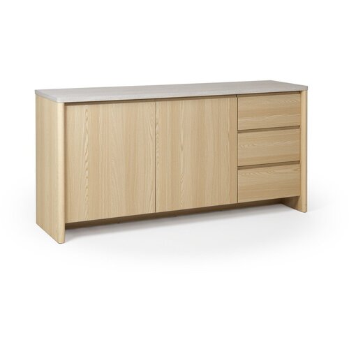 Marckeric Bijela/u svijetloj prirodnoj boji komoda u dekoru hrasta 163x80x45 cm Dore &amp;ndash; Slike