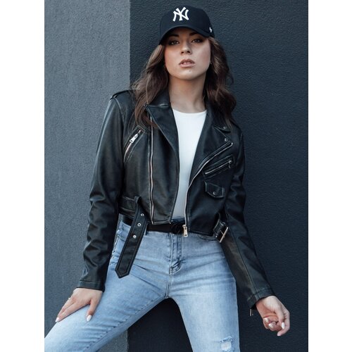 DStreet Women&amp;#039;s leather jacket ramoneska PALIGOR black Slike