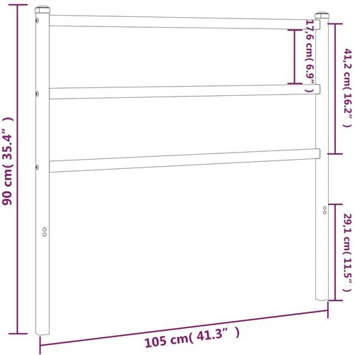  Metalno uzglavlje bijelo 100 cm Slike