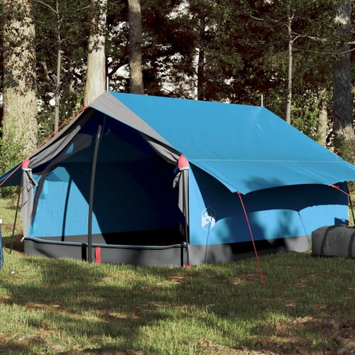 VidaXL &amp;Scaron;otor za kampiranje za 2 osebi moder 193x122x96 cm 185T taft Slike