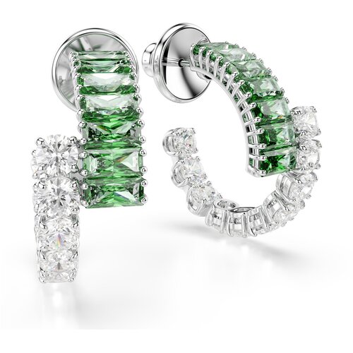 Swarovski Uhani zelena / transparentna Slike
