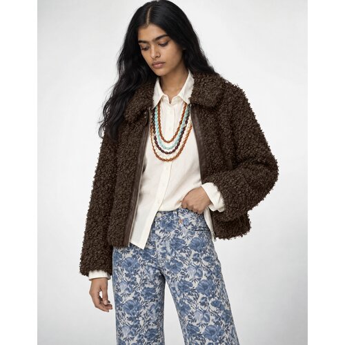 Only ONLTILDA TEDDY JACKET Smeđa Slike
