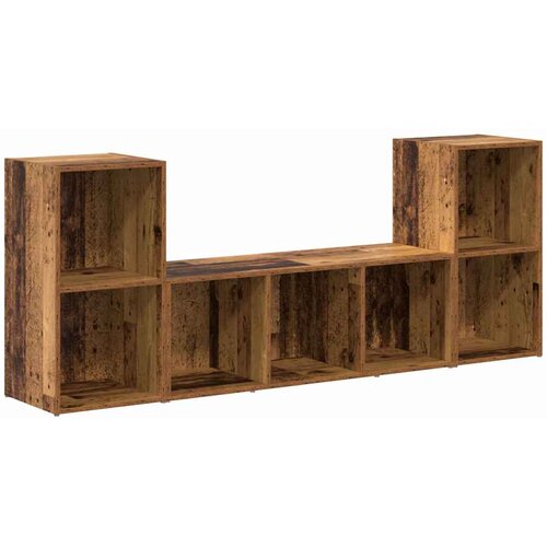  Set TV komoda Zidne 3 pcs Smeđa Konstruirano drvo Slike
