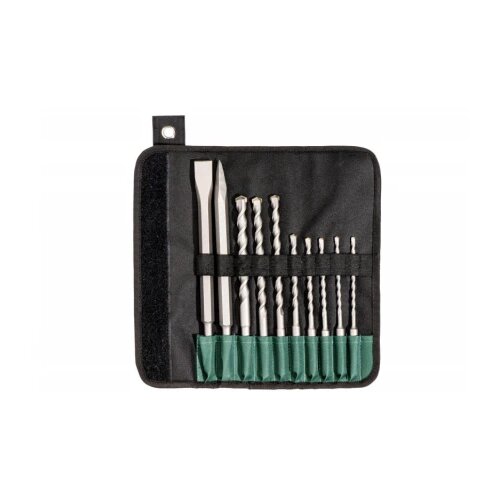 Metabo Set 10 kom SDSPlus spirburgije spic i dleto u platnenoj roltorbici SP Slike