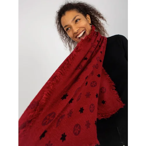 Fashion Hunters Lady's red scarf with print