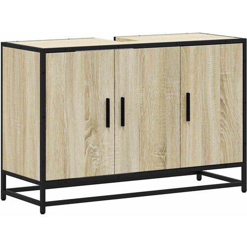 Maison Chic Kopalniška omarica za umivalnik - Umivalniška omarica sonoma hrast 90x33x60 cm inženirski les, (21759006) Cene